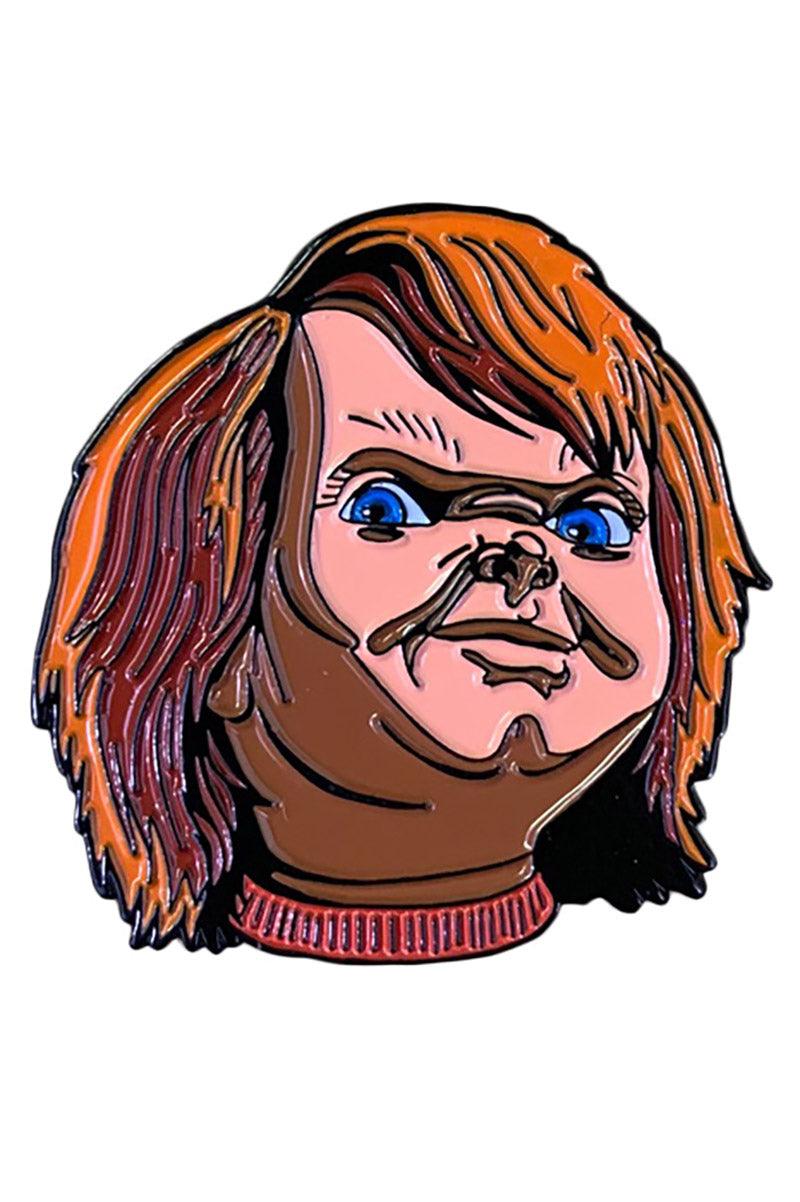 Child's Play 2 Chucky Head Enamel Pin - pins & patches - VampireFreaks - Trick or Treat Studios