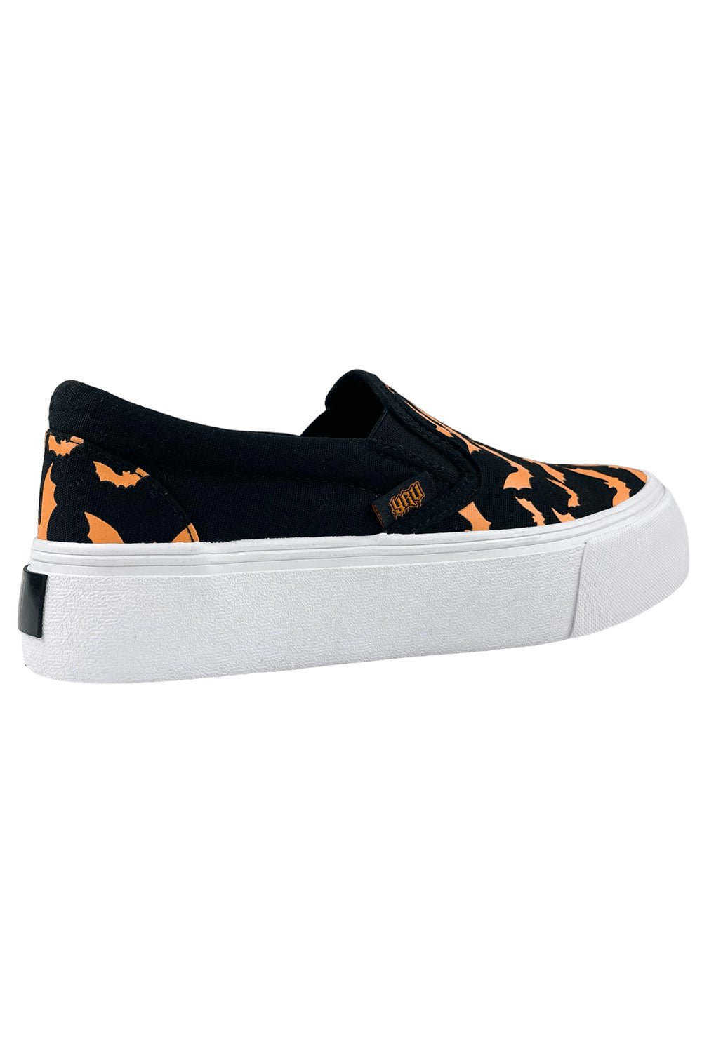 Chill Bat Platform Sneakers [BLACK/ORANGE] - womens shoes - VampireFreaks - YRU