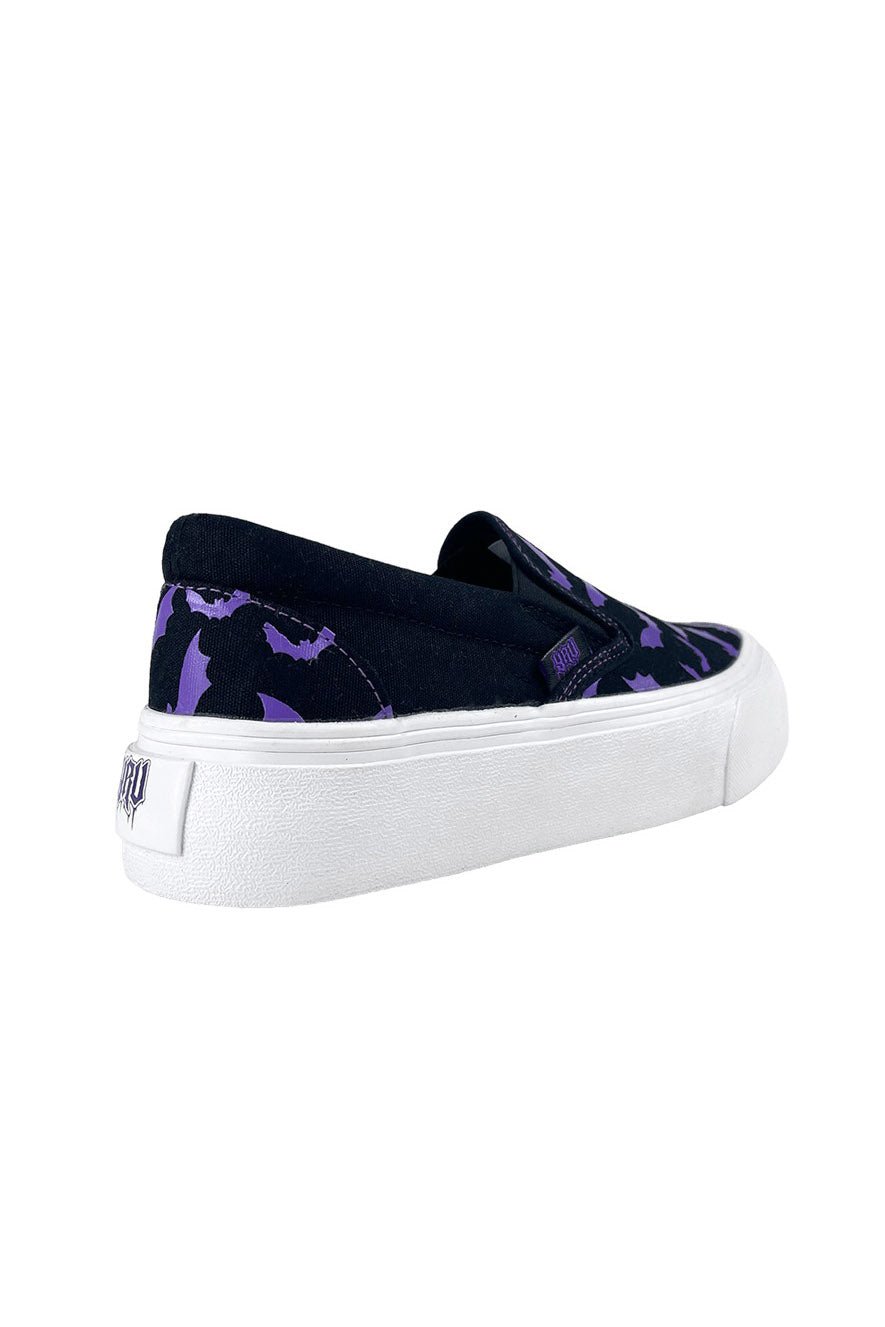 Chill Bat Platform Sneakers [BLACK/PURPLE] - womens shoes - VampireFreaks - YRU