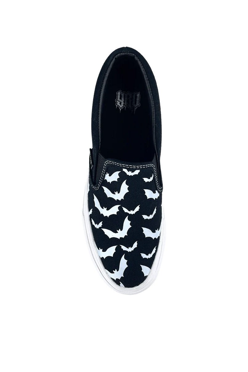 Chill Bat Platform Sneakers [BLACK/WHITE] - womens shoes - VampireFreaks - YRU