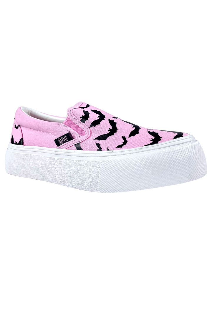 Chill Bat Platform Sneakers [PINK/BLACK] - womens shoes - VampireFreaks - YRU