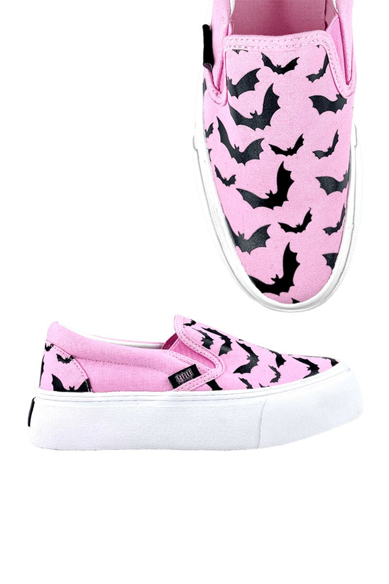 Chill Bat Platform Sneakers [PINK/BLACK] - womens shoes - VampireFreaks - YRU