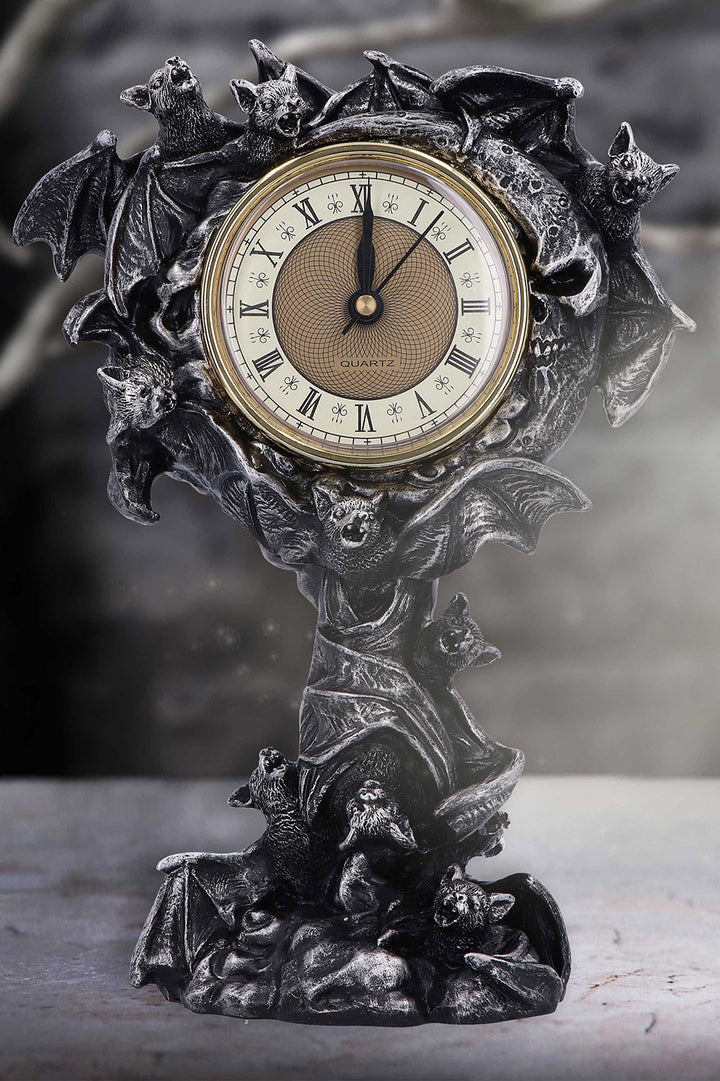 Chiroptera Time Bat Clock - housewares - VampireFreaks - Nemesis Now