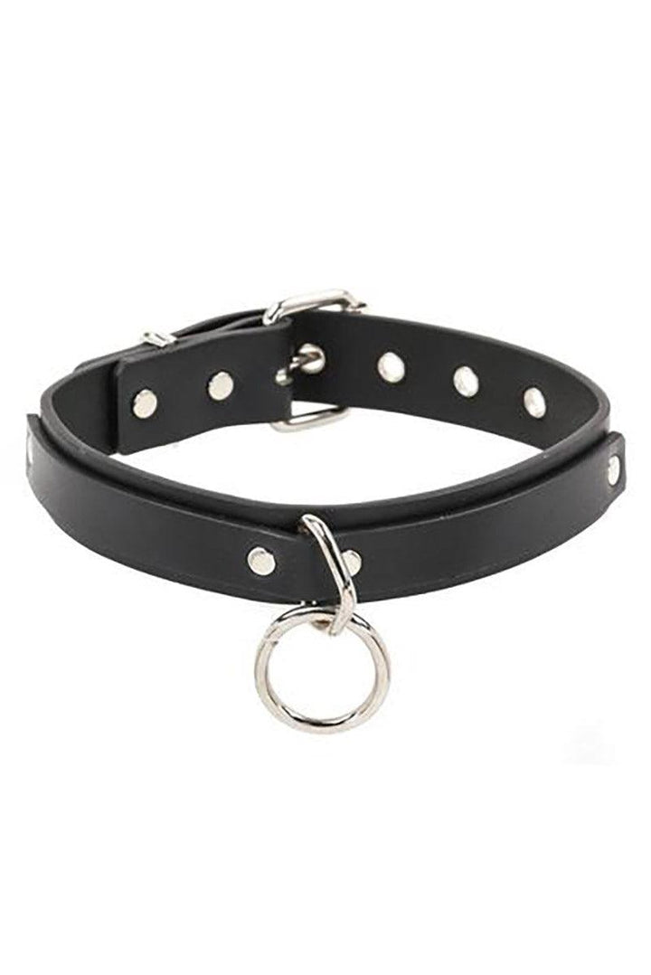 Choked Up Over U Choker [Black Leather] - chokers - VampireFreaks - Funk Plus