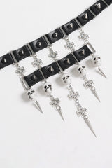 Spiked punk choker