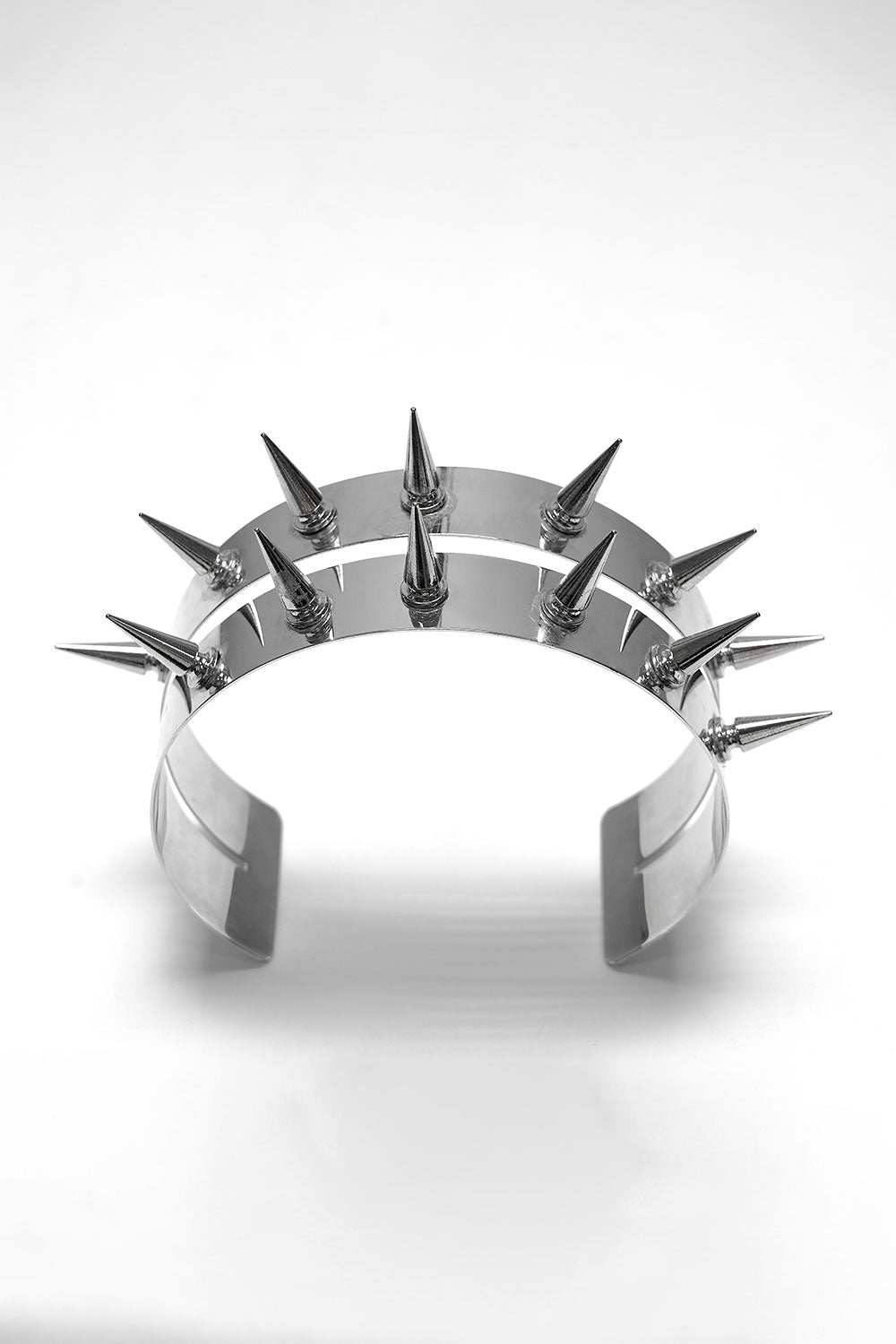 double row spiked collar necklace 