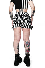 circus tiered black and white striped bloomers