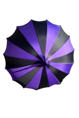 dark spooky quirky striped umbrella 