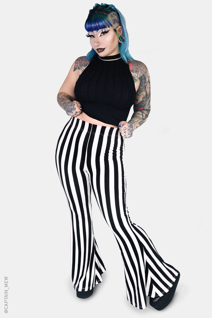 womens emo striped leggings
