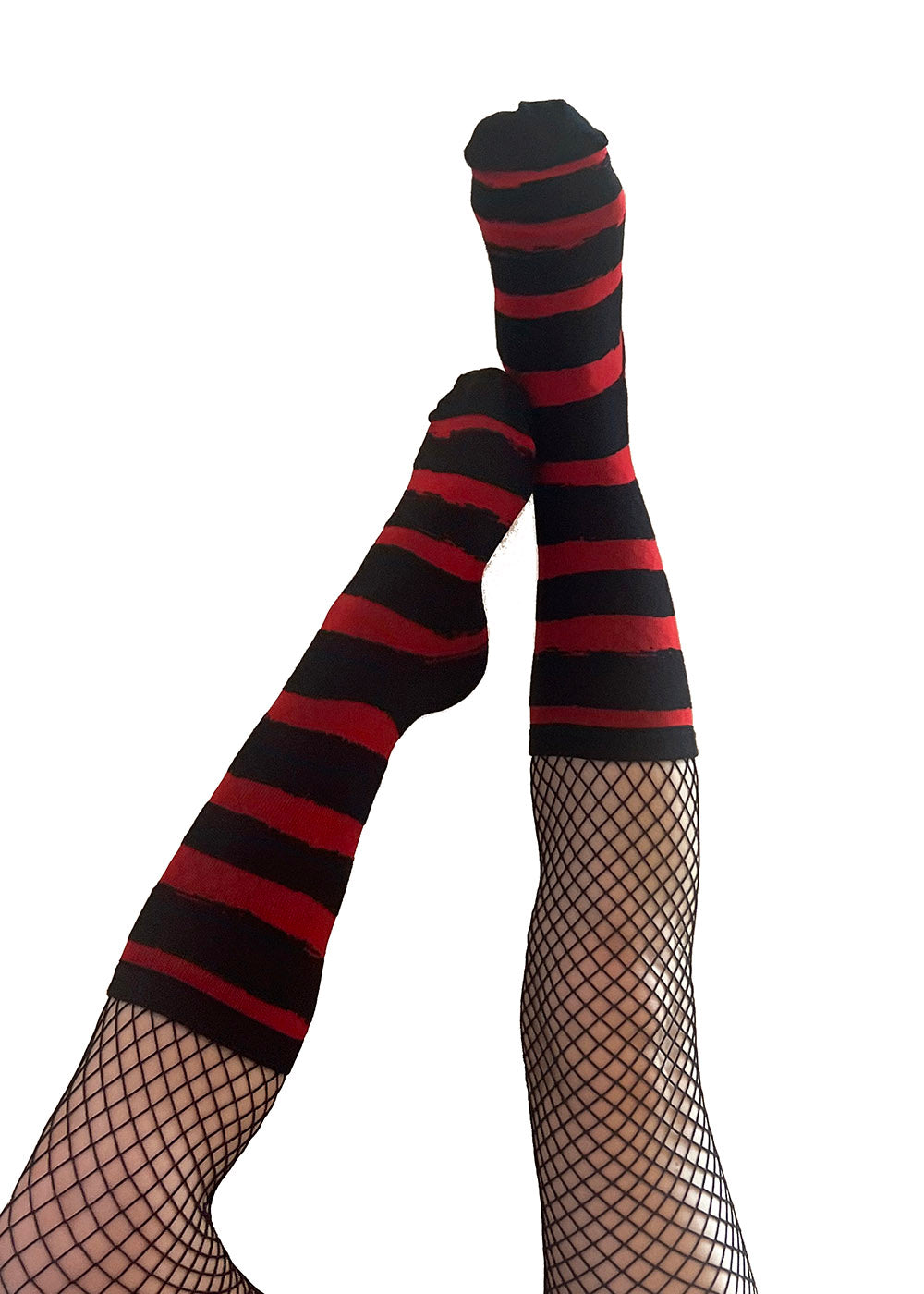 Creepy Crew Socks [Red/Black Stripes]