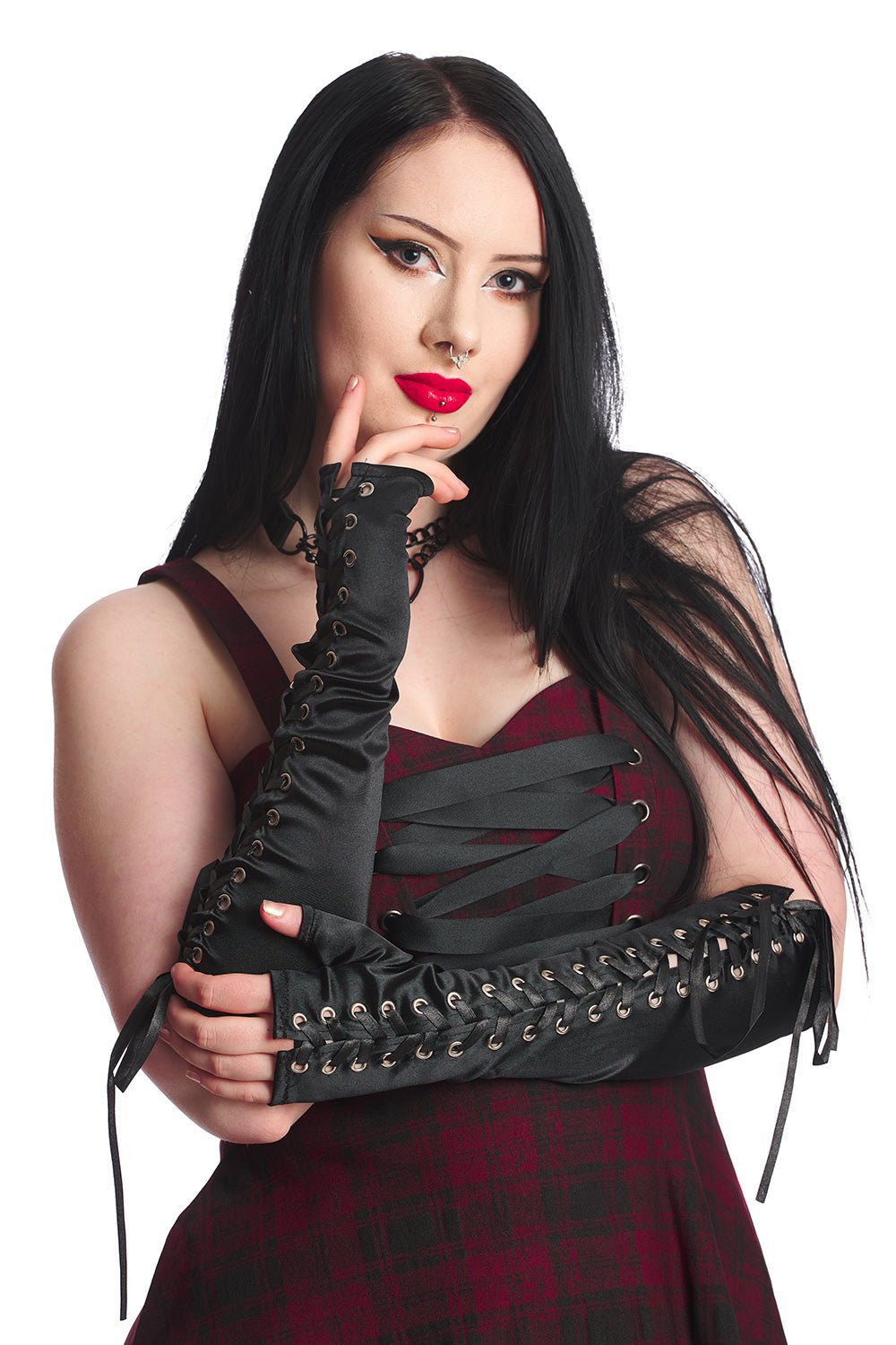 Clairvoyant Corset Gloves - gloves & armwarmers - VampireFreaks - Banned Apparel / Lost Queen