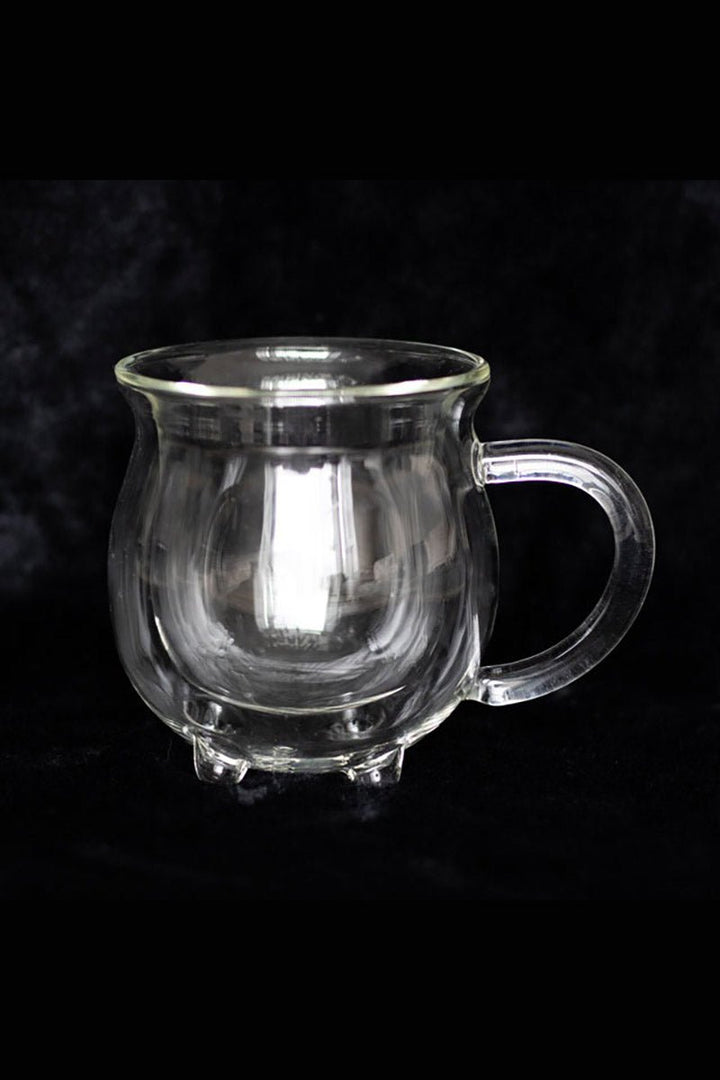 Clear Doubled Walled Glass Cauldron Mug - housewares - VampireFreaks - Something Different