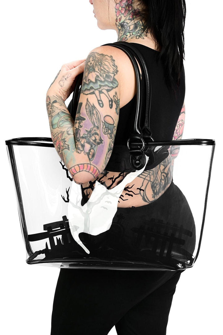 Clear Graveyard Tote - bags & wallets - VampireFreaks - Foxblood