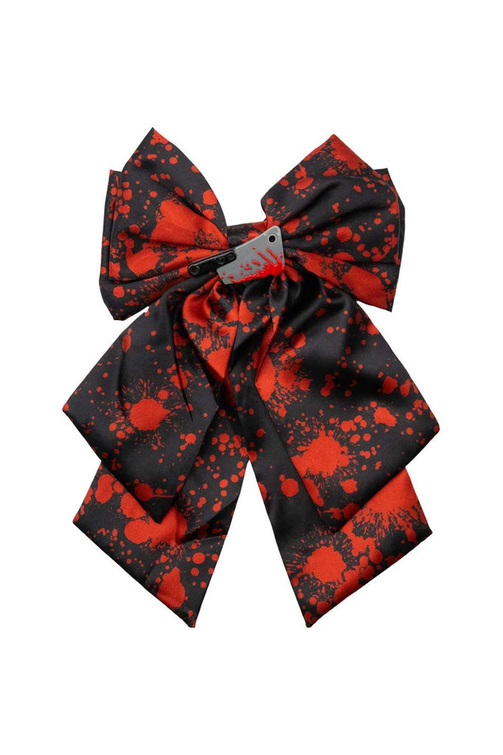 rd nad black halloween horror bloody cleaver hair bow 