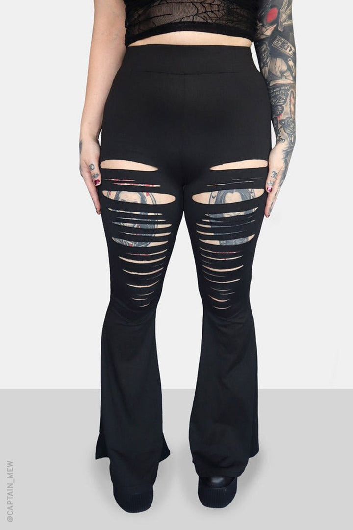 Cleo Flare Pants - womens bottoms - VampireFreaks - Forest Ink