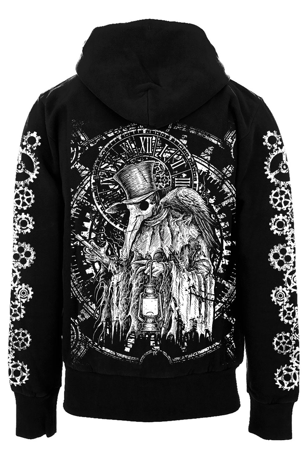 Clockwork Plague Doctor Hoodie [Zipper or Pullover] - mens outerwear - VampireFreaks - VampireFreaks