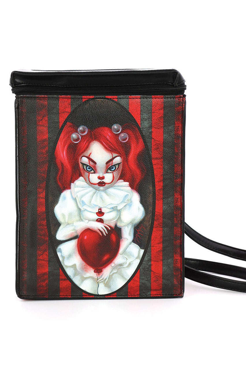 Smiley Clown Girl Rectangle Mini Backpack