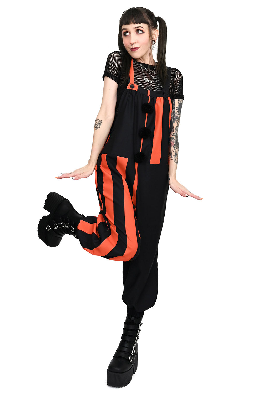gothic halloween overalls