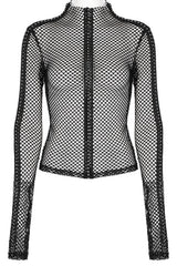 Club Creature Fishnet Top [BLACK] - womens tops - VampireFreaks - Punk Rave