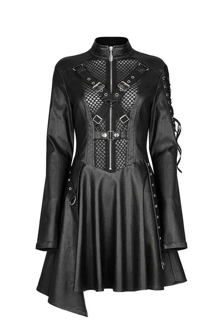 Club Creepture Leather Dress - dresses - VampireFreaks - Punk Rave