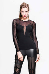 Cobweb Coven Mesh Top - womens tops - VampireFreaks - Devil Fashion