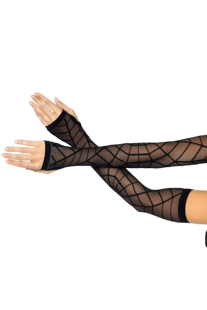 Cobweb Creeps Spiderweb Armwarmers - gloves & armwarmers - VampireFreaks - Leg Avenue