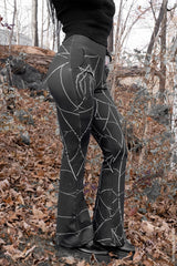 black and white spider leggings with pockets