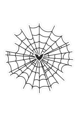 Batty Spiderweb Clear Sticker