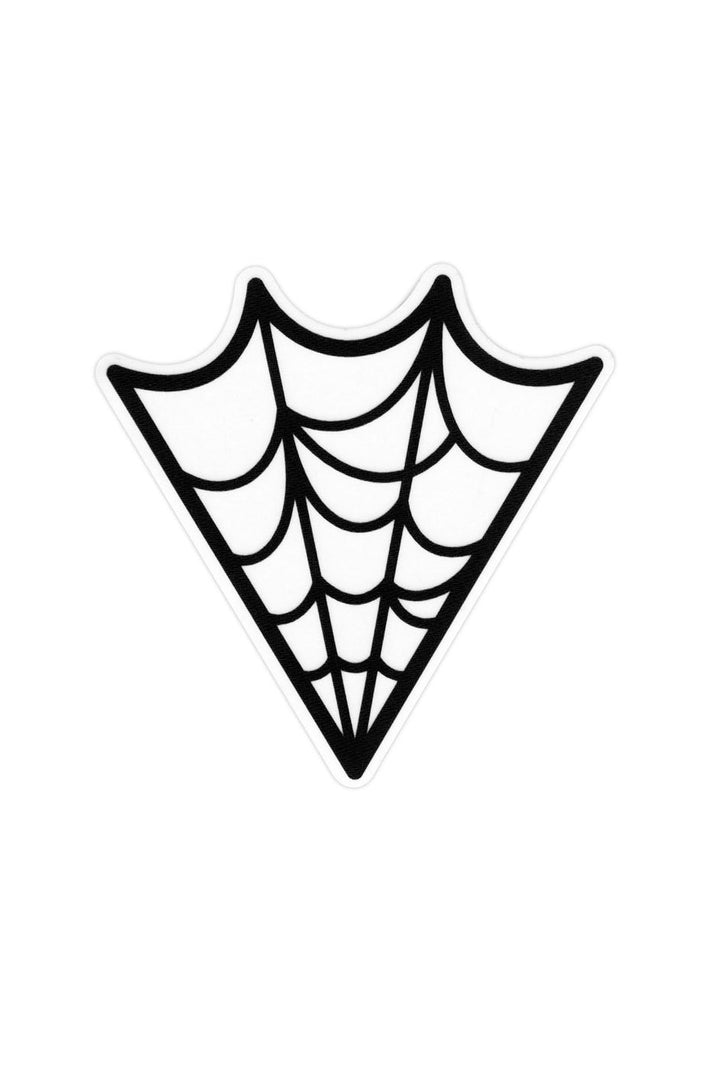 Black Spiderweb Clear Sticker