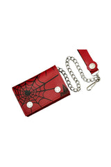 Cartera de motociclista con diseño de sangre de araña [ROJA]