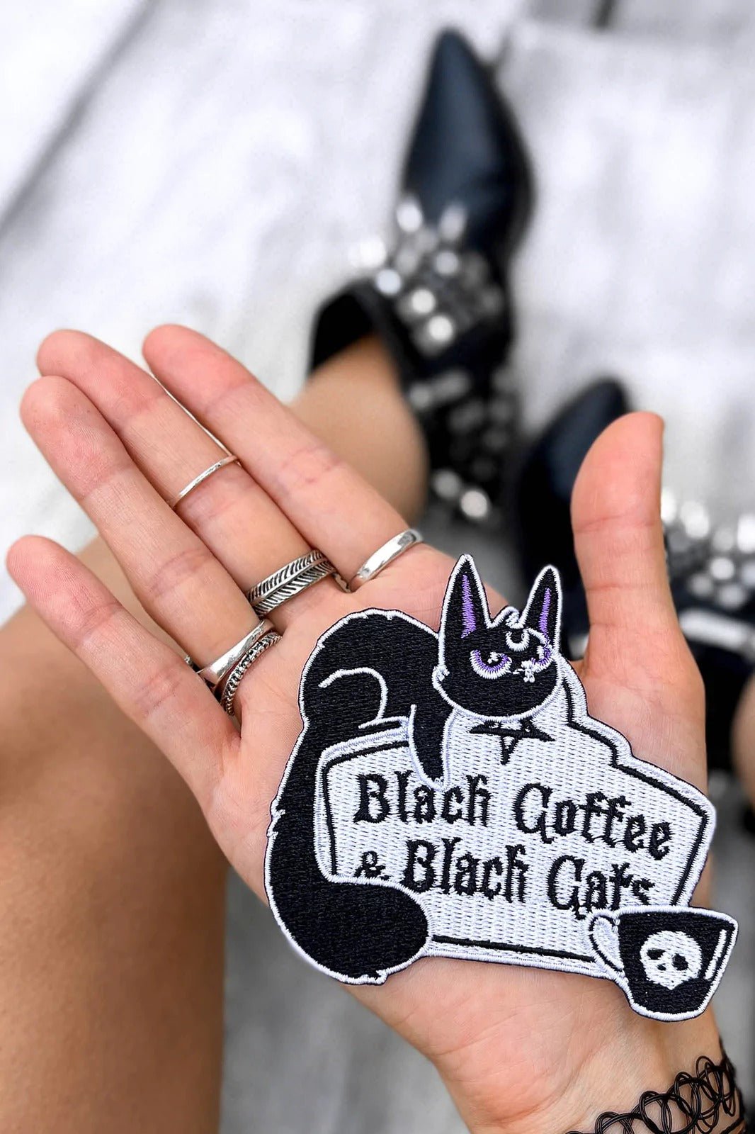 Coffee & Cats Patch - pins & patches - VampireFreaks - Killstar