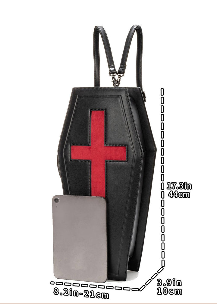 vegan leather coffin shaped purse