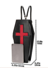 vegan leather coffin shaped purse