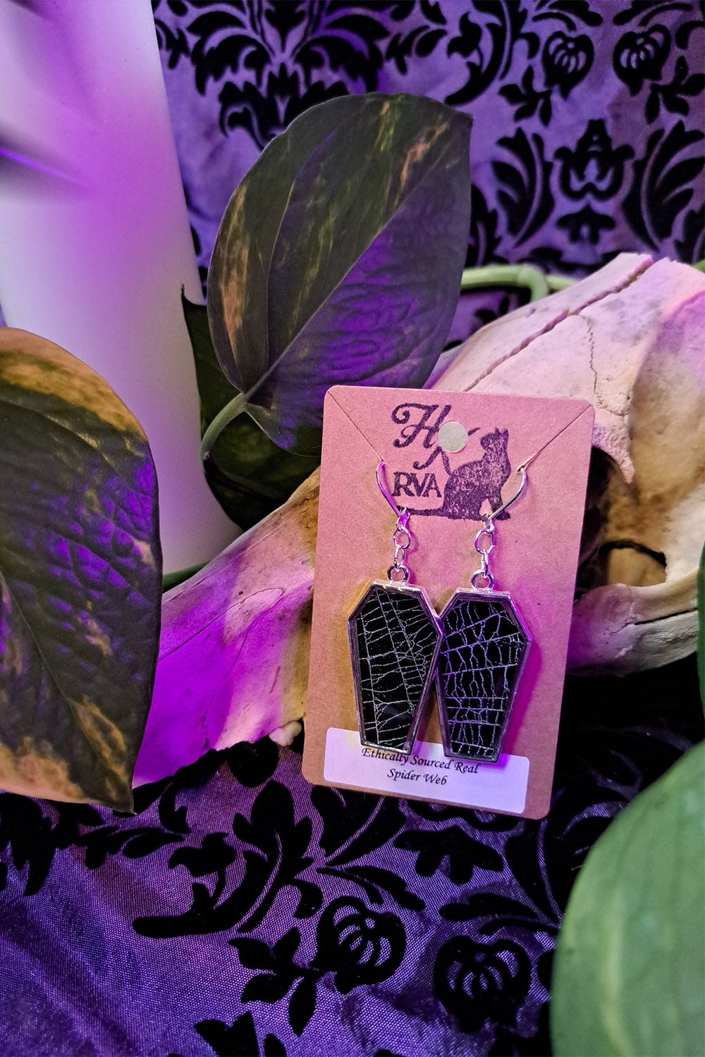 real spiderweb taxidermy jewelry by HellKitten RVA