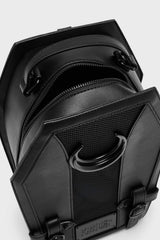 black vegan leather gothic novelty bag 