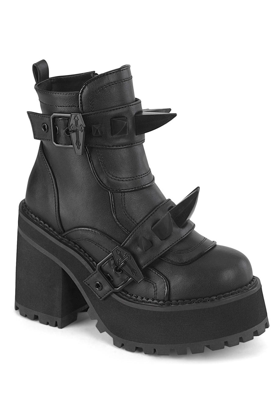 Coffin Nails Ankle Boots [ASST72/BVL] - womens shoes - VampireFreaks - Demonia