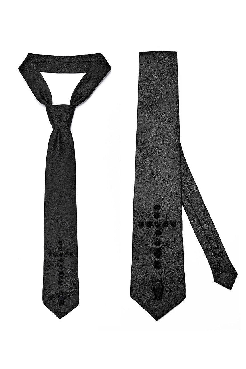 satin gothic necktie