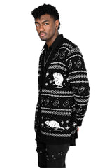 black and white rat sweater
