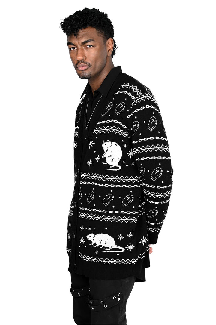black and white rat sweater