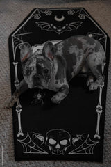 bat skull coffin shaped bathmat 