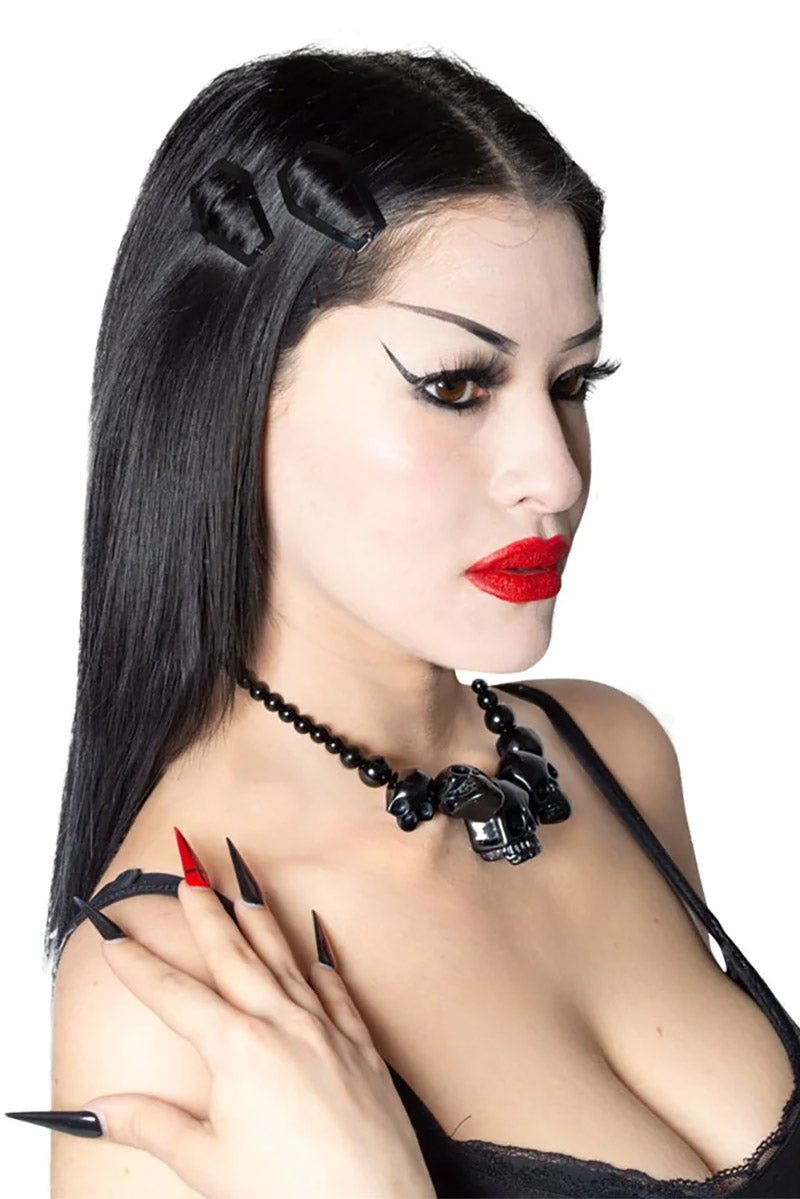 Coffin Snap Hair Clips [BLACK] - hats & scarves & headwear - VampireFreaks - Kreepsville