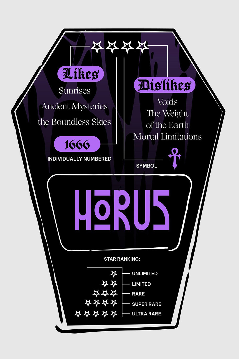 coffin tag for killstar's horus plush