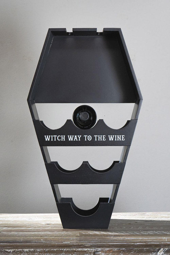 Coffin Wine Shelf - housewares - VampireFreaks - Pacific Giftware