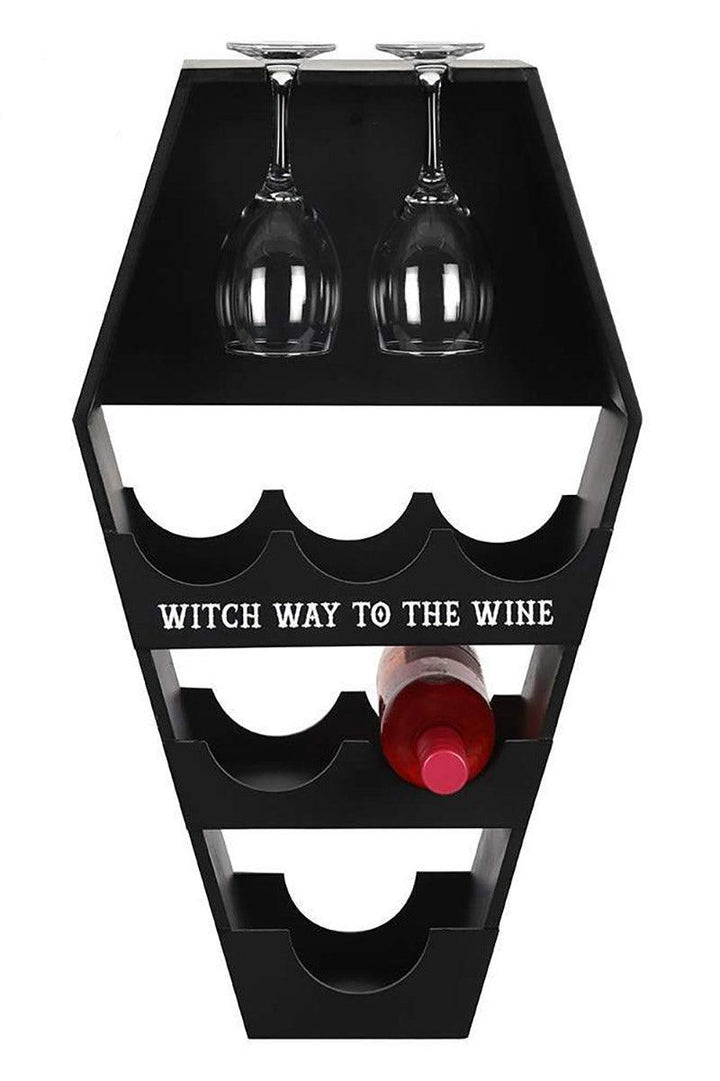 Coffin Wine Shelf - housewares - VampireFreaks - Pacific Giftware