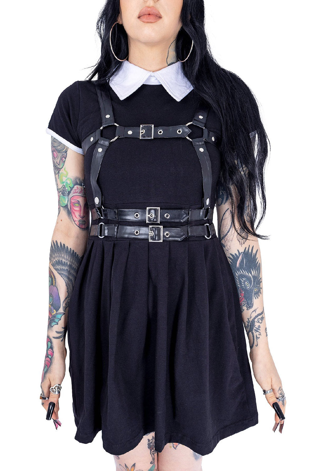 gothic wednesday addams inspired dress for women