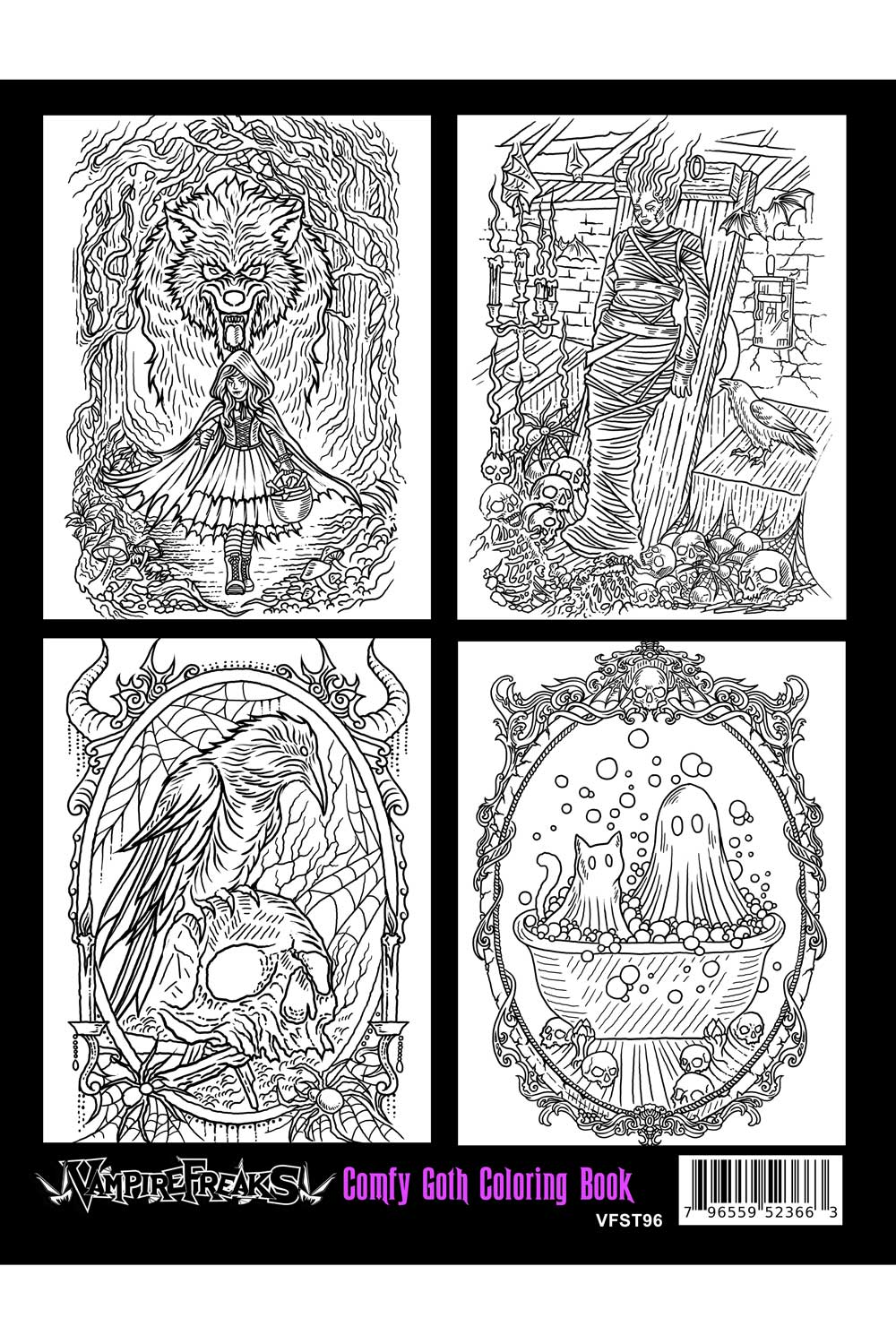 back of gothic coloring book by vampirefreaks 