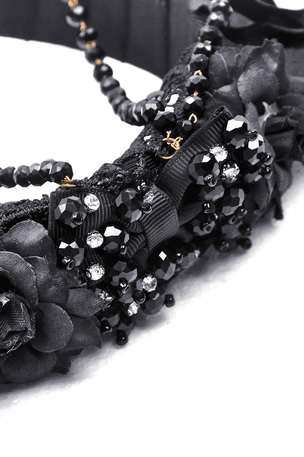 gothic witch headband with beads