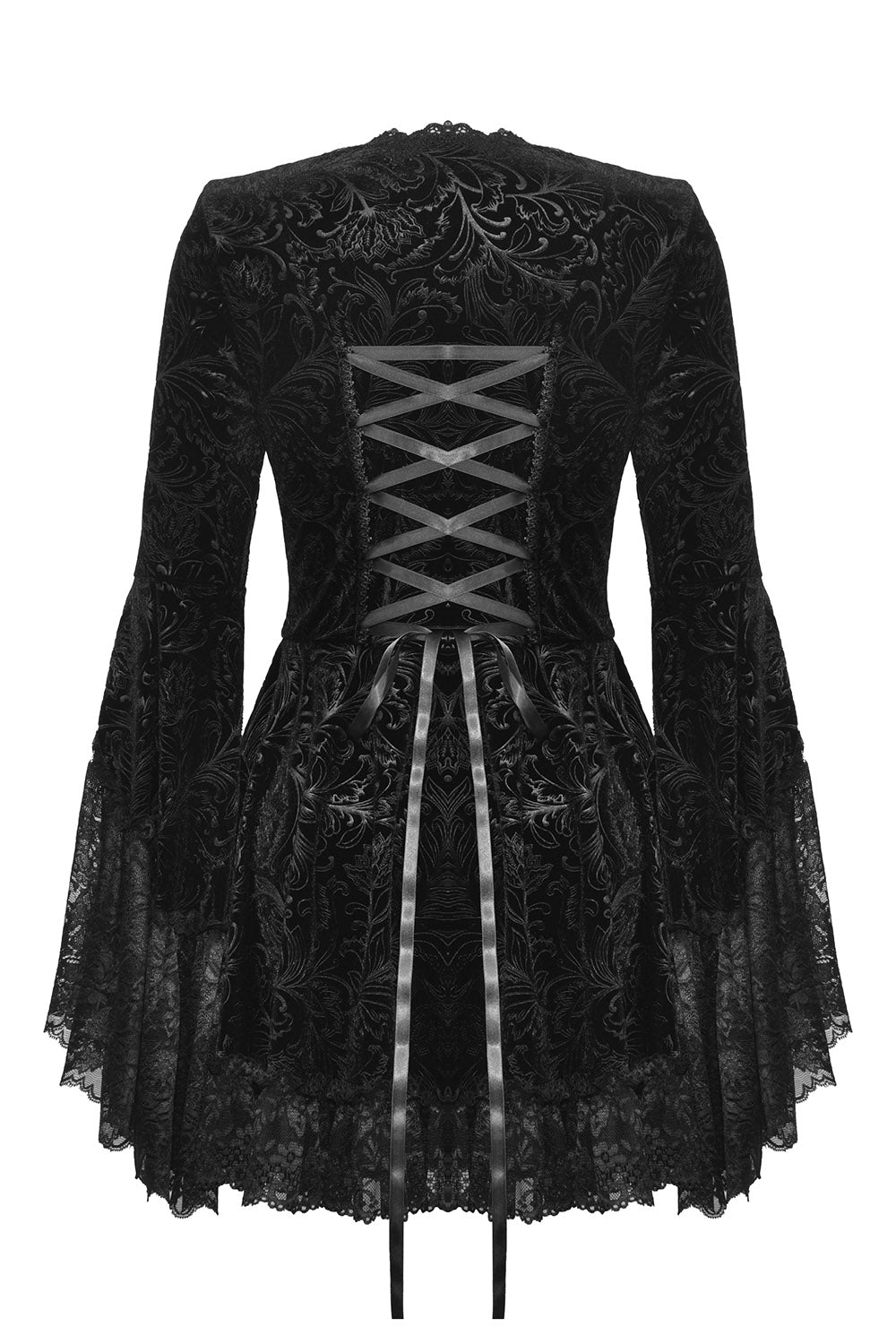 Coquette Flocked Vampire Velvet Dress - dresses - VampireFreaks - Dark In Love