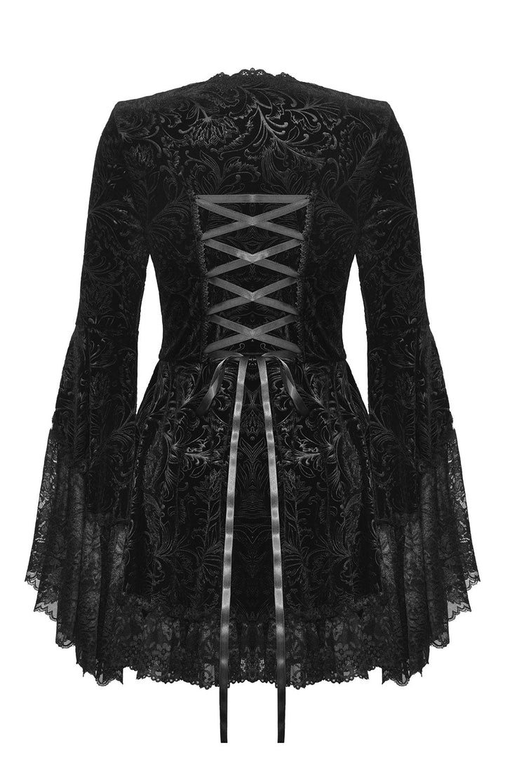 Coquette Flocked Vampire Velvet Dress - dresses - VampireFreaks - Dark In Love