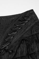 dark coquette womens ruffled bloomer shorts